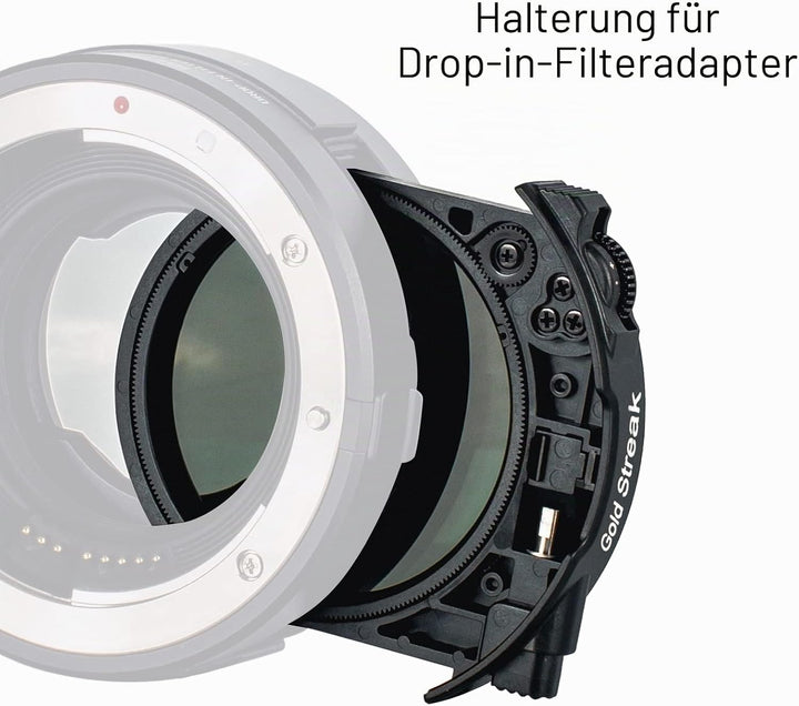 Meike Gold Streak Drop-in Filter für Canon und Meike Drop-in Filter Mount Adapter Serie MK-EFTR-GS,