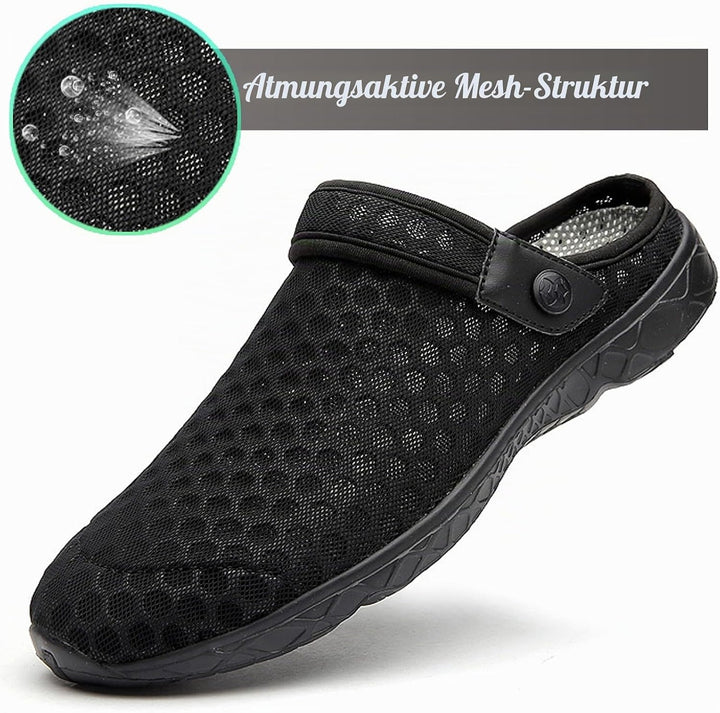 Unisex Clogs Hausschuhe Atmungsaktiv Mesh Pantoletten Sommer Beach Freizeit Schuhe rutschfest Weiche