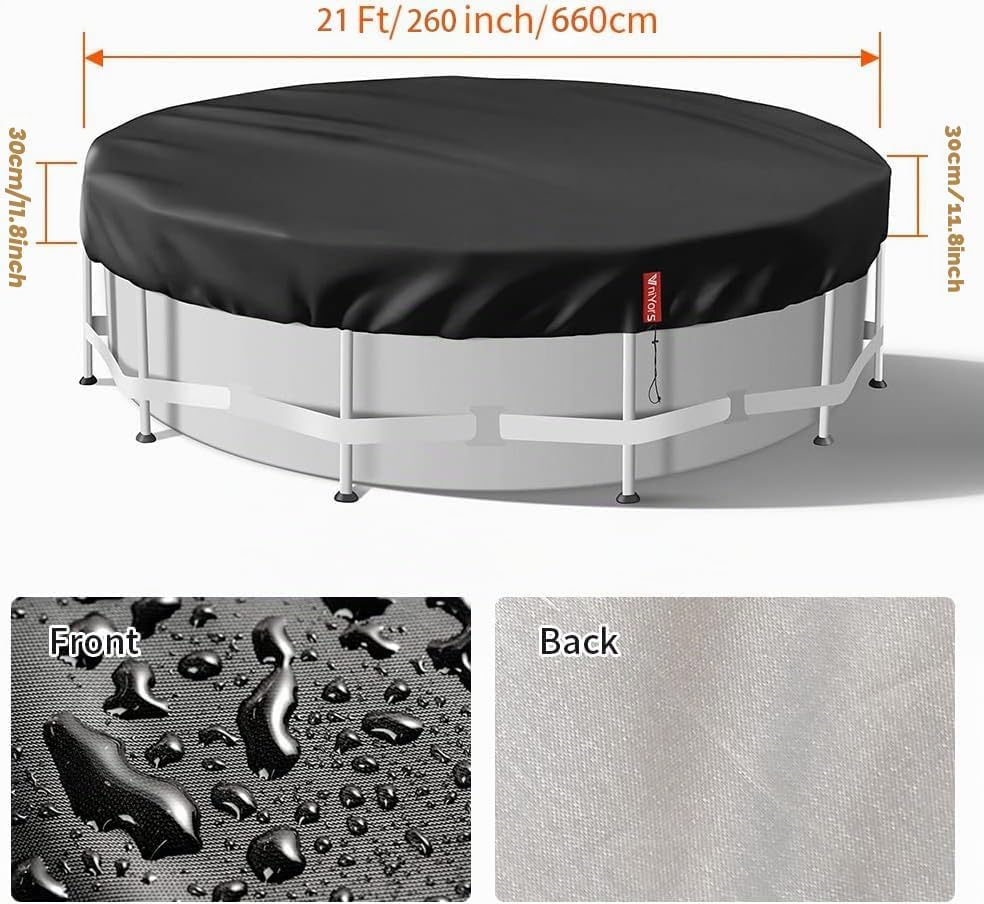 Poolabdeckung FüR Stock Tank Pool, 420 D Oxford-Stoffpoolplane Und Pool Abdeckplane, Uv-Schutz Pool
