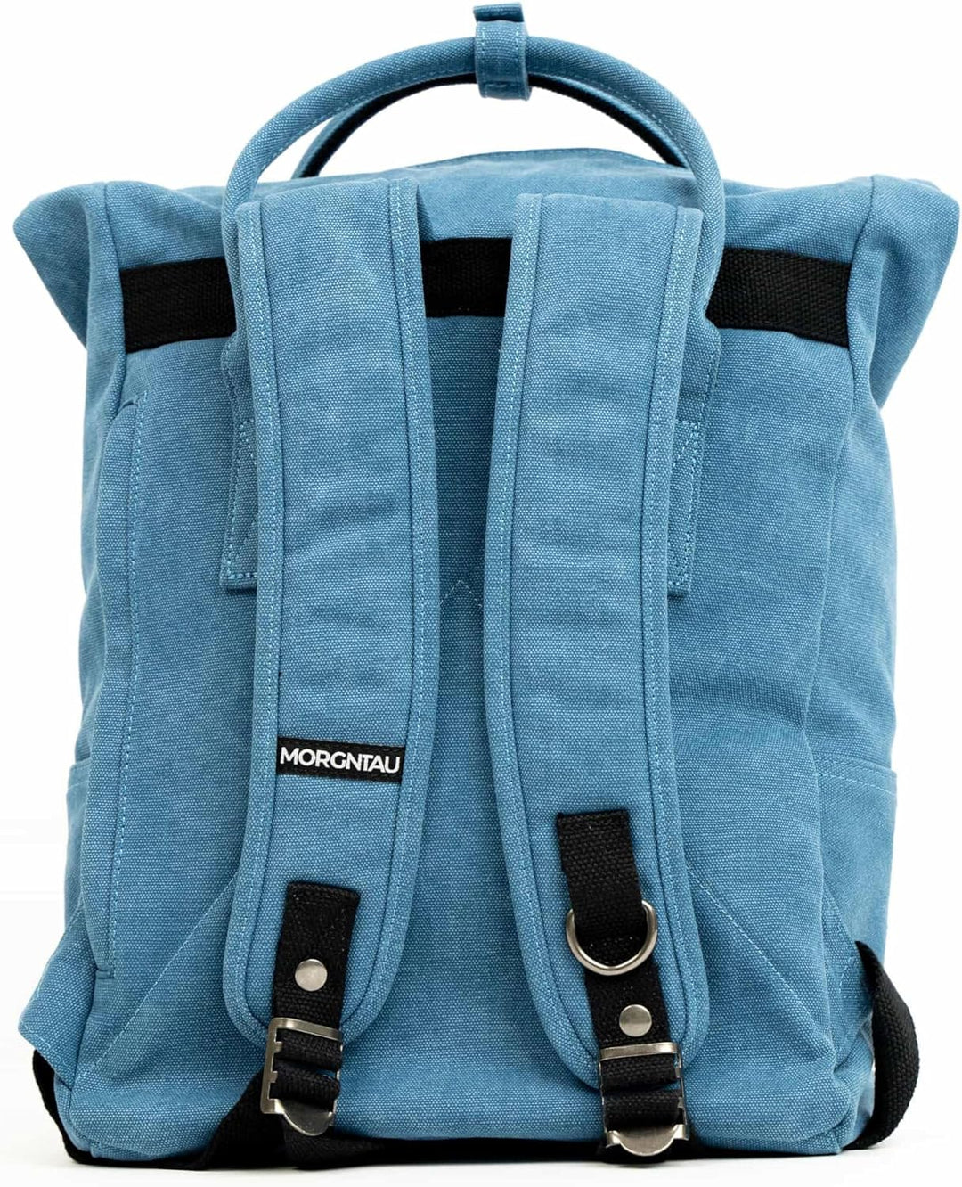 Canvas-Rucksack Kolibri/Alltagsbegleiter mit 20l Volumen/Fächervielfalt/Rolltop – Blau