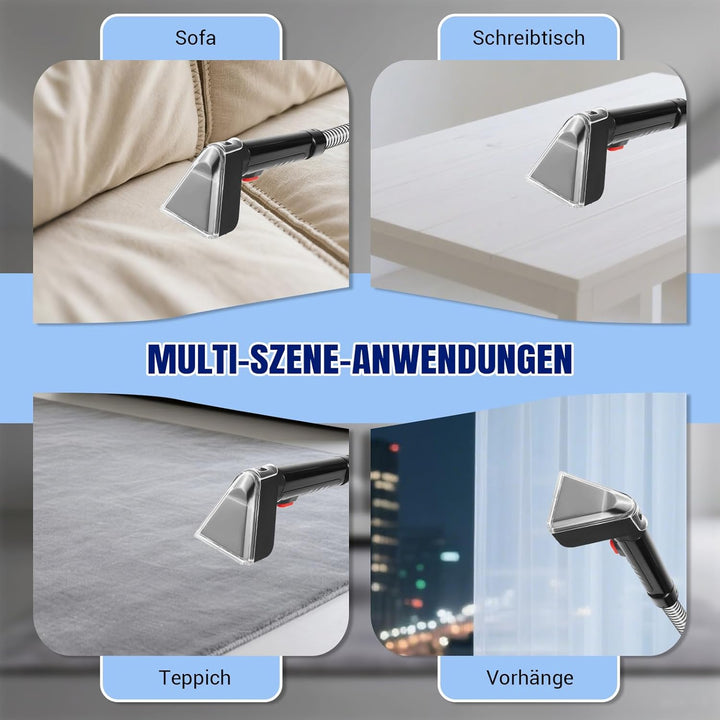 Polsterreiniger Gerät und Nassauger Tragbarer Teppich & Polster Reiniger, 230V, 400W, für Couch, Aut
