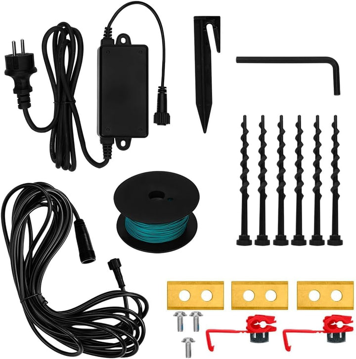 NEO TOOLS Mähroboter mit Austauschbarem Akku (2 Ah-Akku Enthalten) für Gärten bis 600 m2 - Steuerung
