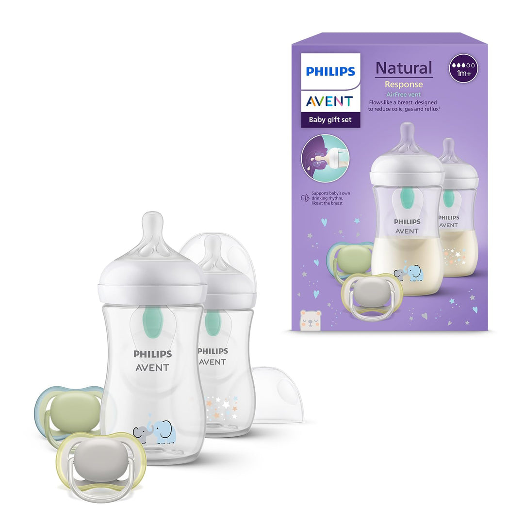 AVENT Natural Response Geschenkset für Babys: 2x Natural Response Flaschen mit AirFree Ventil 260 ml