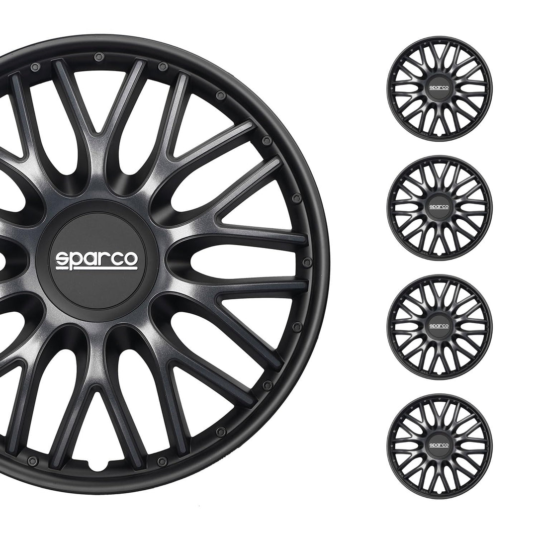 Sparco Satz Radzierblenden Roma 15-Zoll Grau/Schwarz