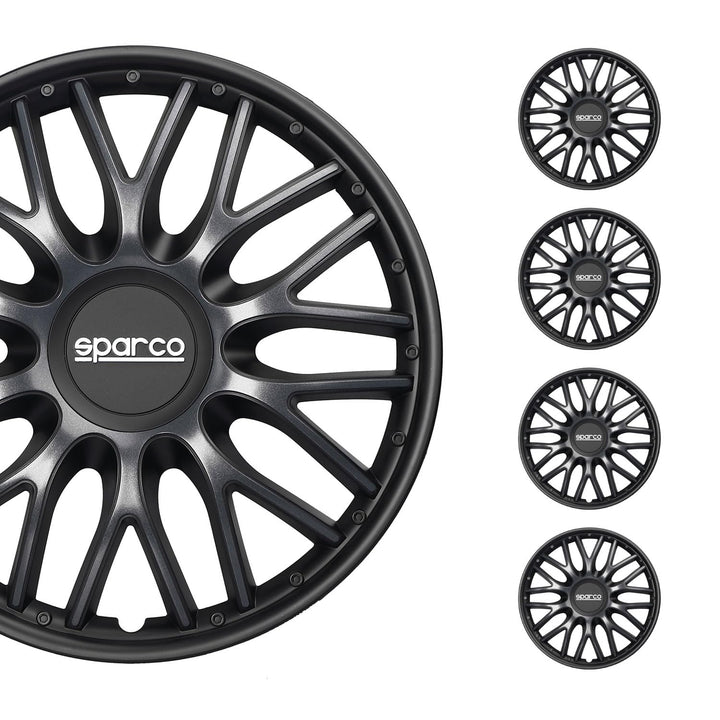 Sparco Satz Radzierblenden Roma 15-Zoll Grau/Schwarz