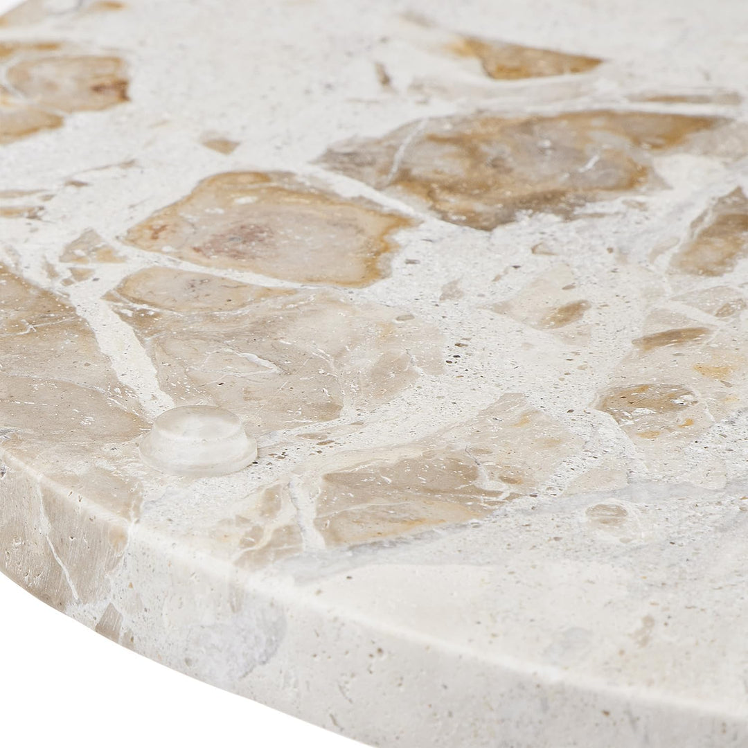 BUTLERS Servierplatte Ø 30 cm Marmor - MARBLE - Dekoplatte im weissen Design | Anrichteplatte für An
