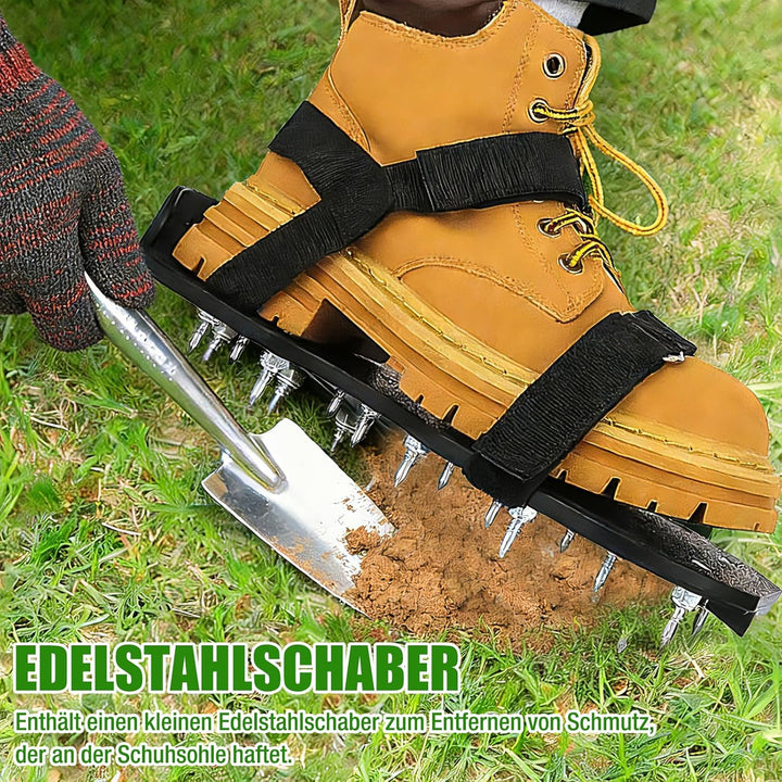 Handvertikutierer Rasenbelüftung Schuhe mit Schaufel und Handschuhen Geliefert, Rasenlüfter Schuhe N