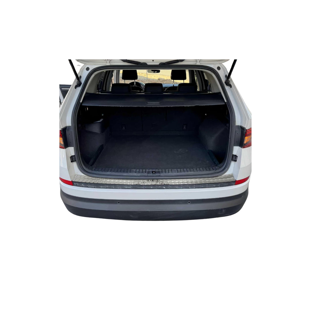 OMAC Ladekantenschutz Stossstangenschutz kompatibel mit Skoda Kodiaq 2017-2024 Edelstahl Silber Kodi