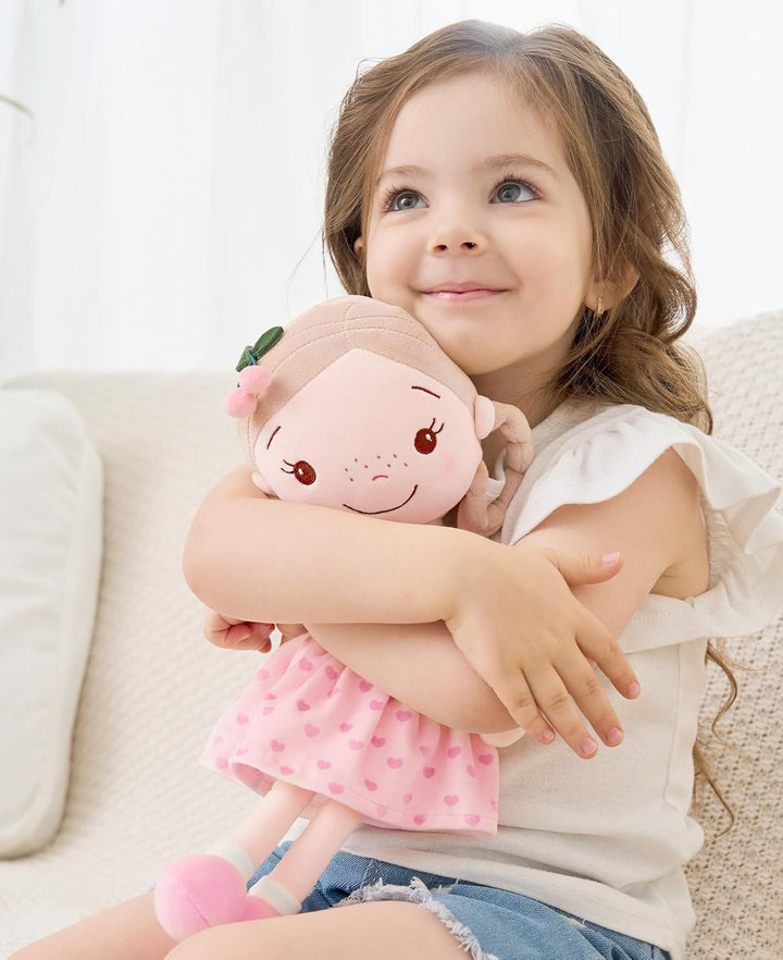 GAGAKU Weiche Stoffpuppe 40cm Schutzengel Puppen, Taufgeschenk für Baby Mädchen Kuscheltier Glücksbr