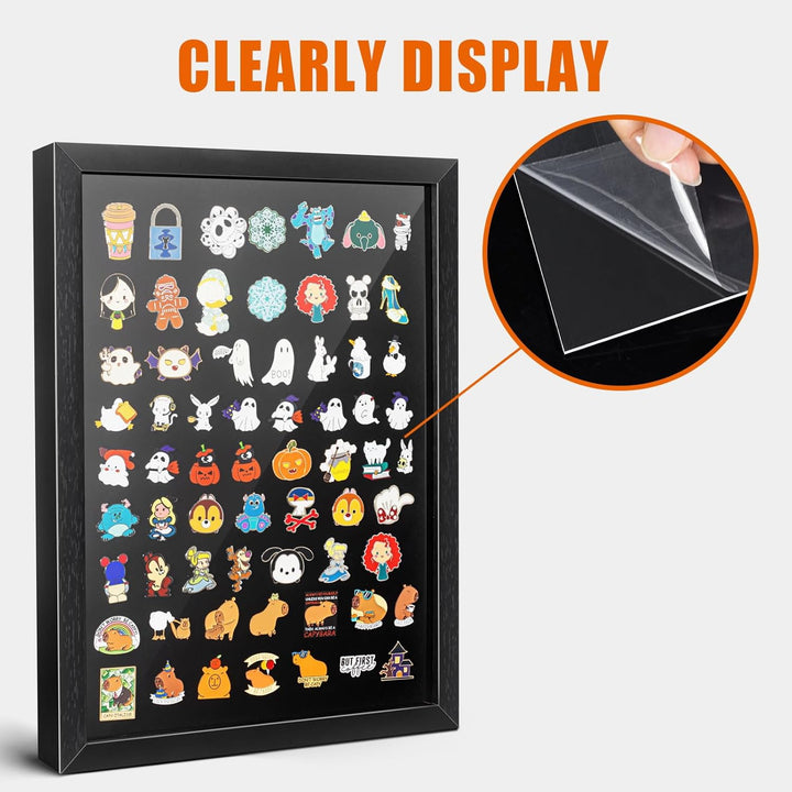 tutata 12x16 Pin Vitrine Emaille Pin Display Rahmen Pin Collection Display Shadow Box für Wanddispla