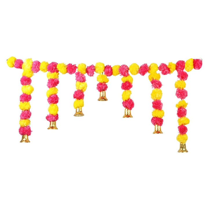 Estationeryhouse Künstliche Blumengirlanden, gelb und rosa, 1,2 m