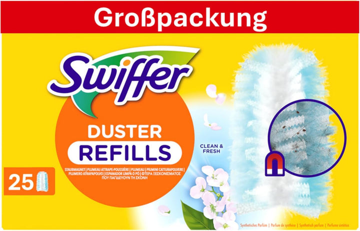 Swiffer Staubmagnet 5x5 Nachfülltücher, Mit Dem Duft Von Febreze, Fängt Und Schliesst 3-mal Mehr Sta
