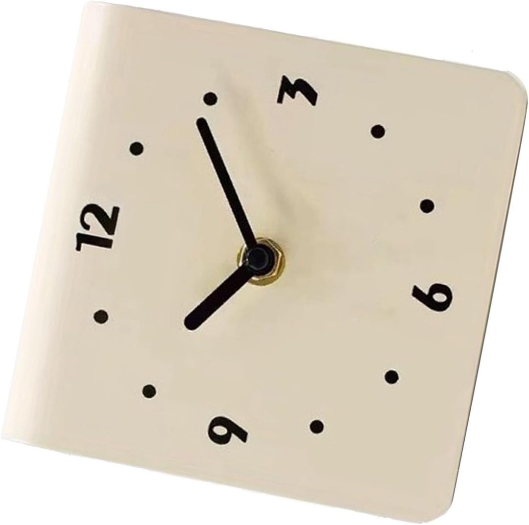 SIXRUN Tischuhr, Desktop-Uhr, Schlicht, Modern, Leises Uhrwerk, Metall-Schreibtischuhr, Ornament für