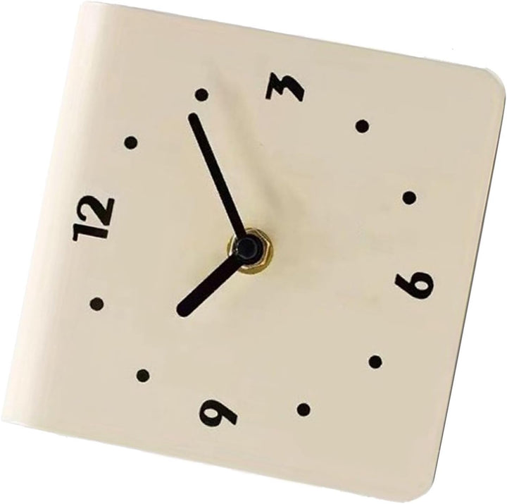 SIXRUN Tischuhr, Desktop-Uhr, Schlicht, Modern, Leises Uhrwerk, Metall-Schreibtischuhr, Ornament für