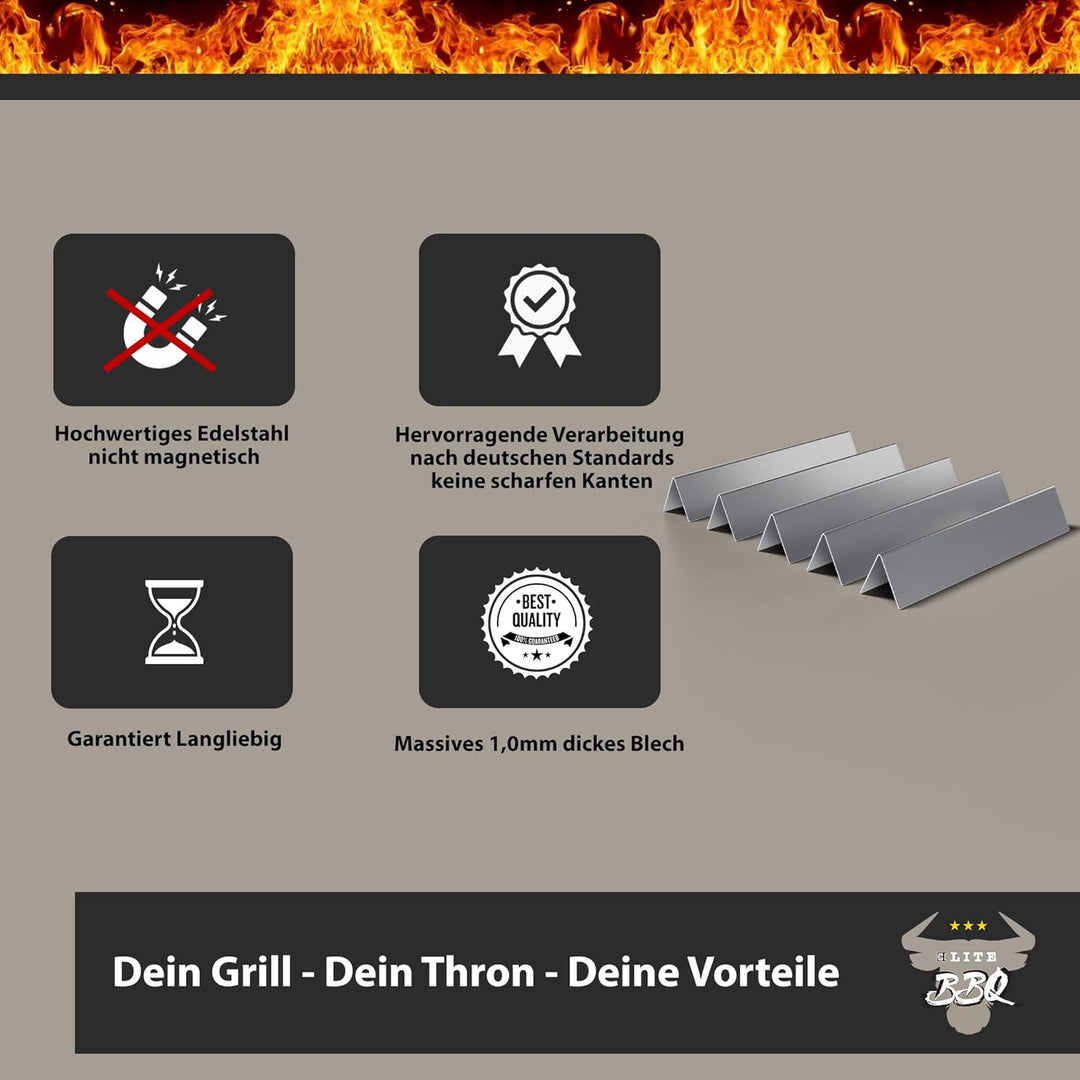 Aromaschienen passend für Weber Spirit 320, Flavorizer Bars Spirit 320, Flavorizer Bars, Aromaschien