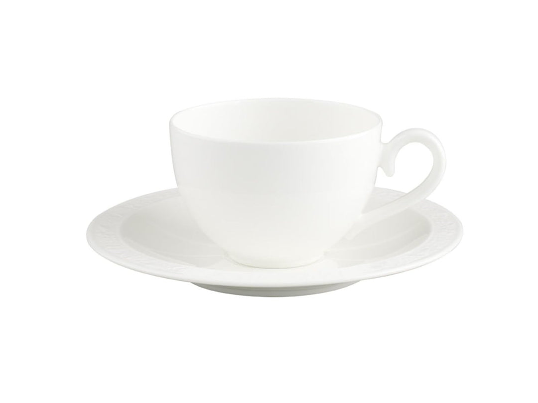 Villeroy & Boch White Pearl Kaffee-/Teetasse mit Untertasse 2tlg.