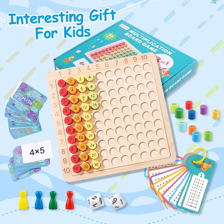 1x1 Einmaleins Lernen Spiel Multiplikationsbrett Multiplikationsbrett für Grundschüler Mathe Spielze
