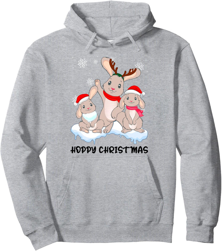 Hasen Familie Weihnachten Kaninchen Pulli Hoppy Christmas Pullover Hoodie