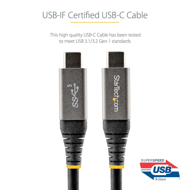 StarTech.com 2m USB-C Kabel 5Gbit/s - Hochwertiges USB-C Kabel - USB 3.2 Gen 1 Typ-C Kabel - 100W (5