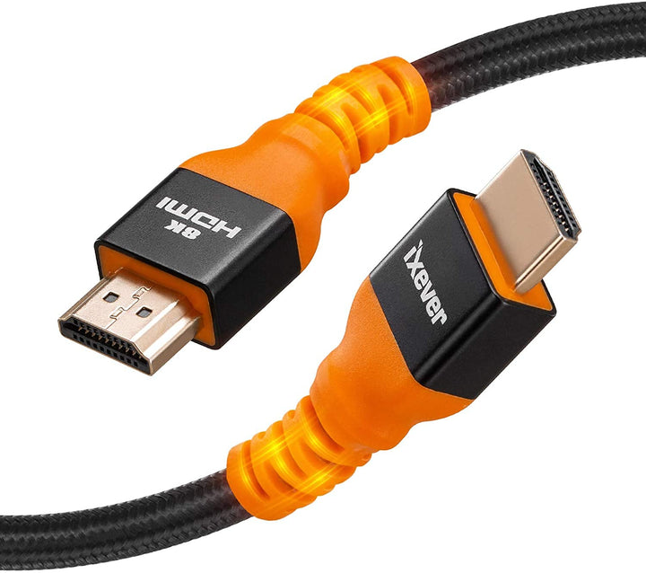IXEVER 8K HDMI 2.1 Kabel, 5 m, Ultra HD 48 Gbit/s High Speed eARC RTX 3090 HDR10 4:4 HDCP 2.2 & 2.3