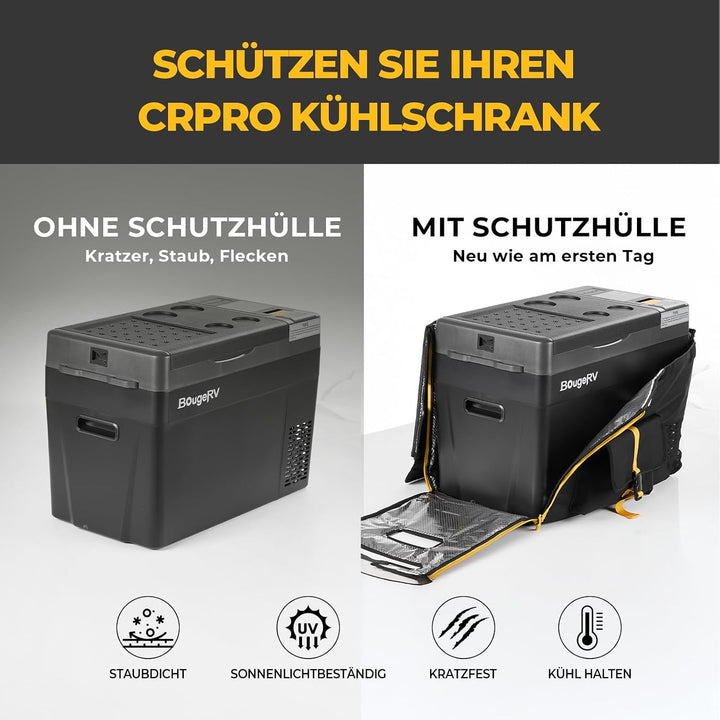 BougeRV Wasserfest und Isoliert Schutzhülle für CR PRO Kühlbox, 600D Oxford Tragetasche(Kühlbox Nich
