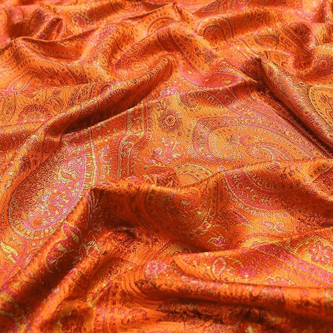 Lorenzo Cana Luxus Pashmina Damen - Schal Schaltuch jacquard gewebt 100% Seide Paisley Muster Seiden
