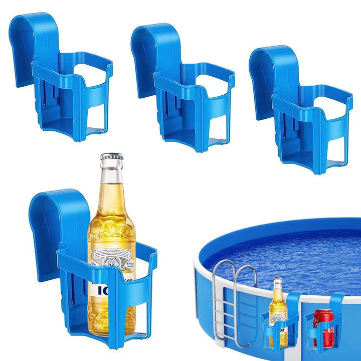 4 Stück Pool Getränkehalter, Getränkehalter Poolrand Multifunktionaler Poolzubehör Kunststoff Geträn