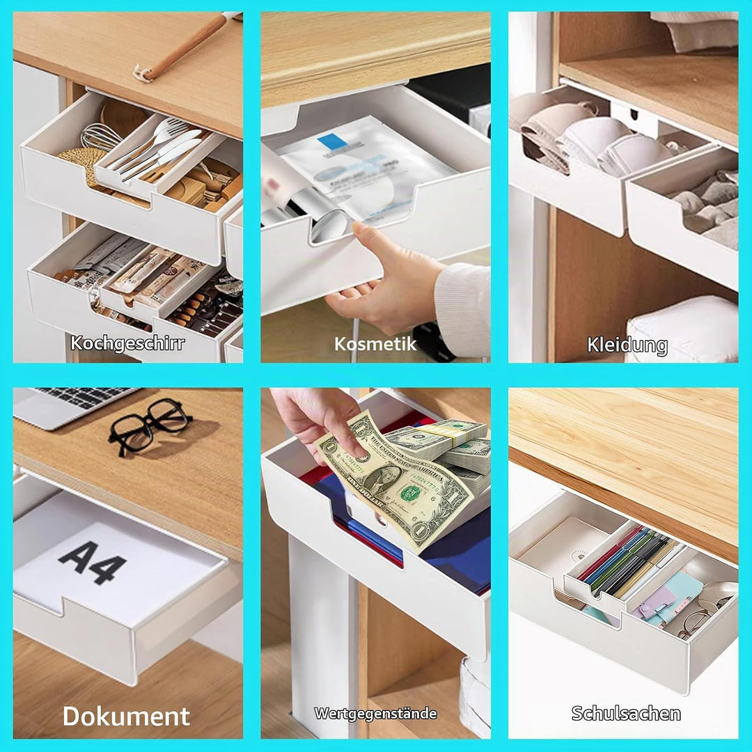 Schublade Unterbau, Schreibtischschublade Unter Schreibtisch, Unterbauschublade Selbstklebende, mit