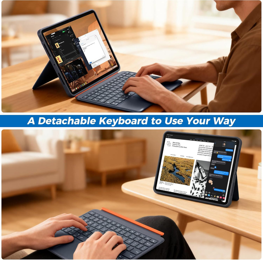Flex Tastaturhülle für iPad Pro 12,9 Zoll (3., 4., 5. und 6. Gen) und iPad Air 13 (M2 2024/M3 2025/M