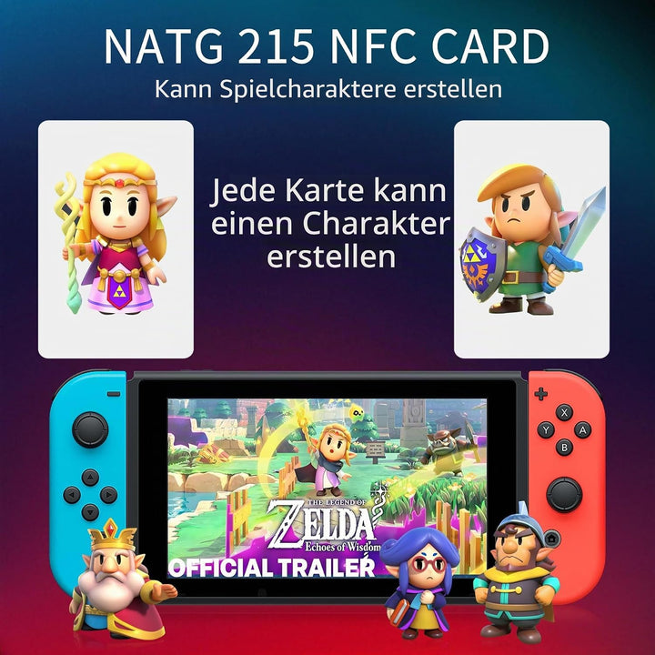 100 Stück NFC Tag Karten, programmierbarer NFC 215 Tag wasserdichte PVC NTAG215 Card CR80, 504 Bytes