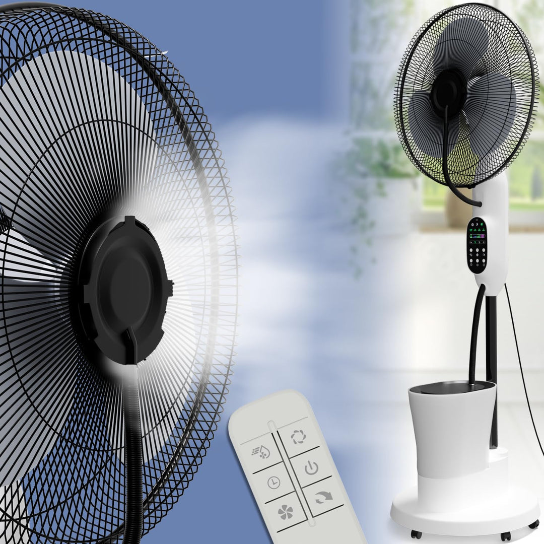 NEU Ventilator mit Wasserkühlung, Standventilator sehr leise mit Fernbedienung, Luftkühler mit Timer