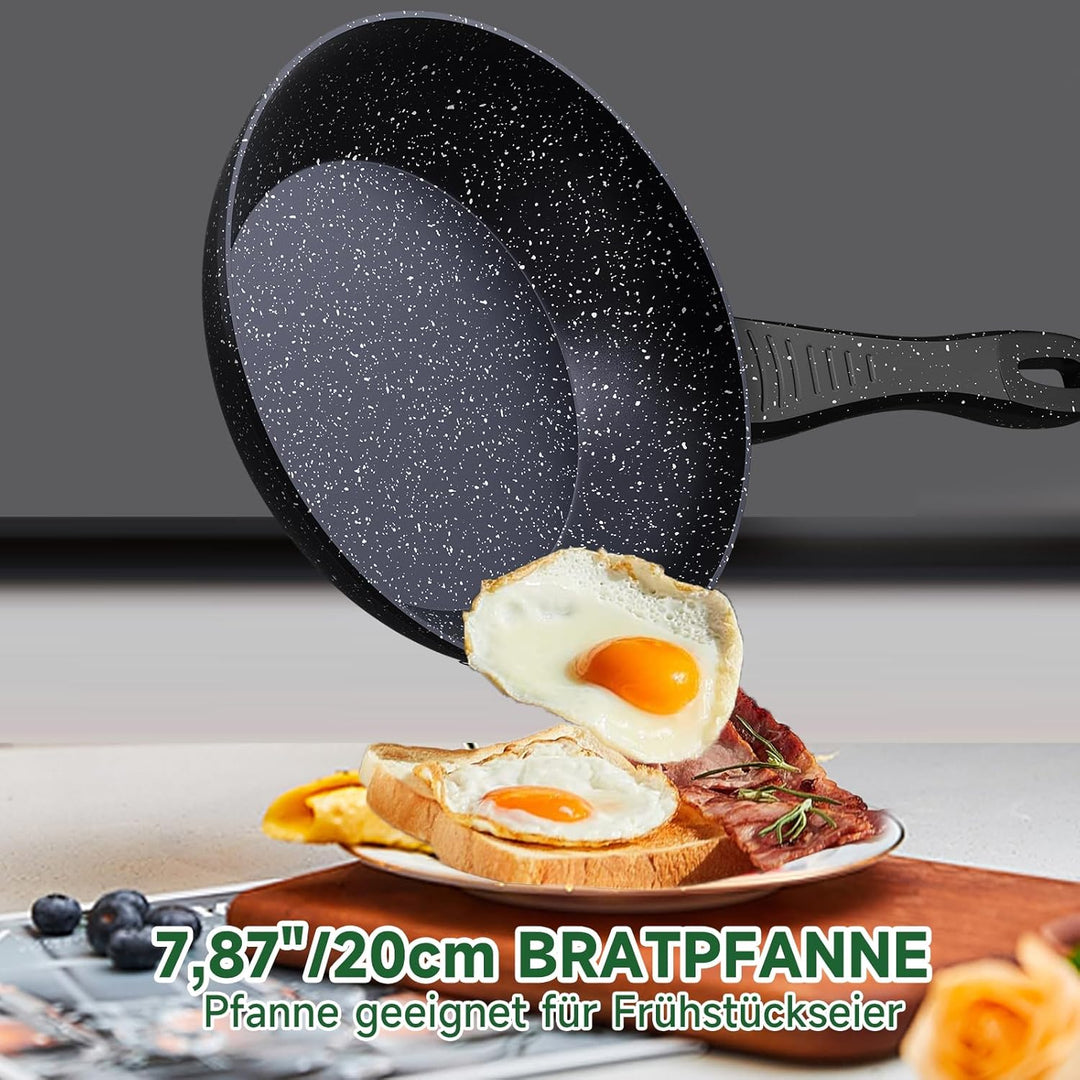 Scheffler Pfanne 20 cm, Bratpfanne,Pfanne Induktion,beschichtete Pfanne mit Antihaft-Beschichtung,ge