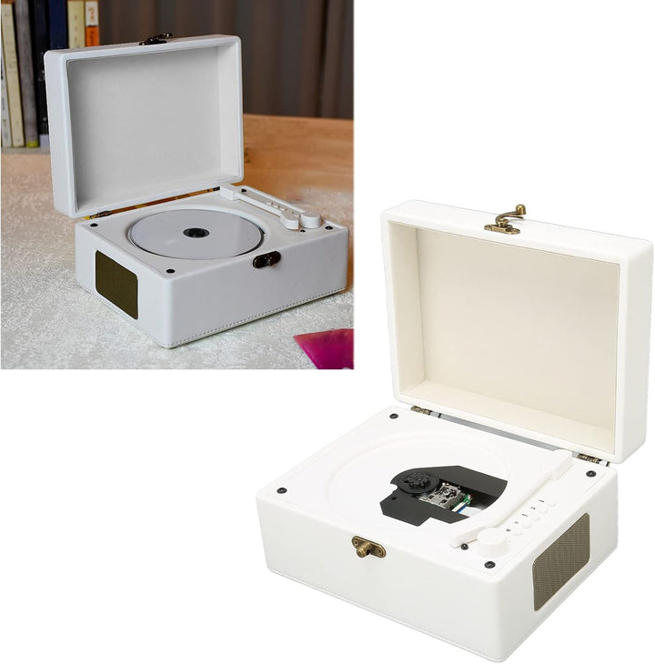 CD-Player, Tragbarer BT-Desktop-CD-Player mit Zwei Lautsprechern, Stereo-Sound für Zuhause, Grammoph