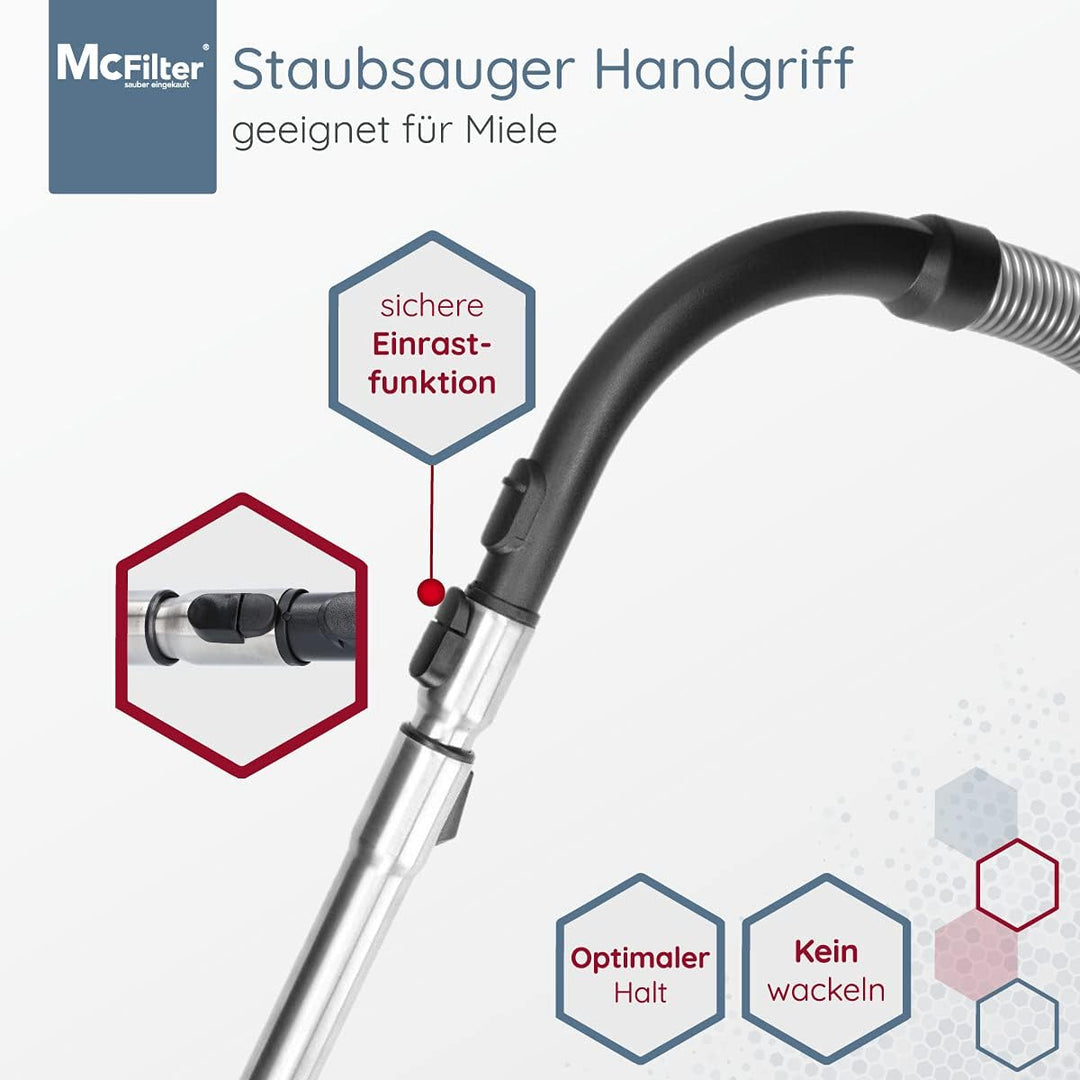 McFilter | Teleskoprohr geeignet für Miele Complete C3 Cat and Dog PowerLine Staubsauger Serie, Stau