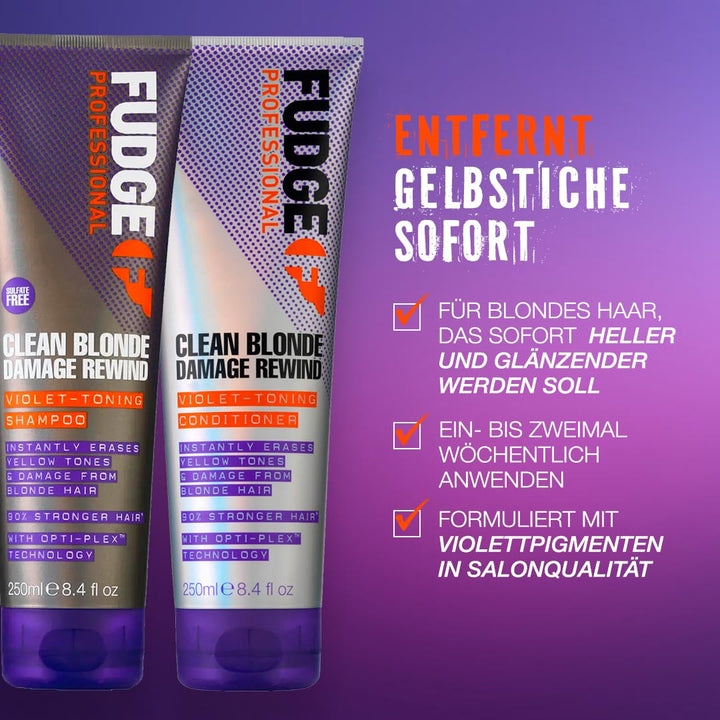 Fudge Professional Clean Blonde Damage Rewind Violet-Toning Anti-Gelbstich Conditioner, 1000 ml bunt