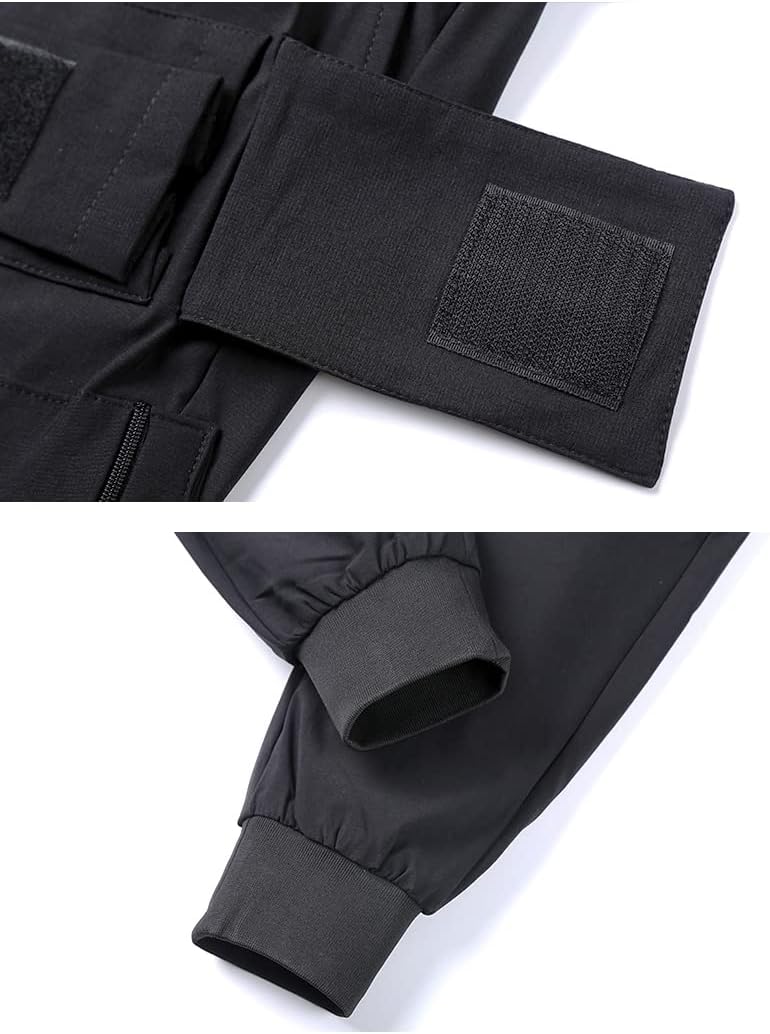 GOLYOY Cargohose Herren Sporthosen Mehrere Taschen Jogginghose Schwarz Techwear Hosen Hip Hop Street