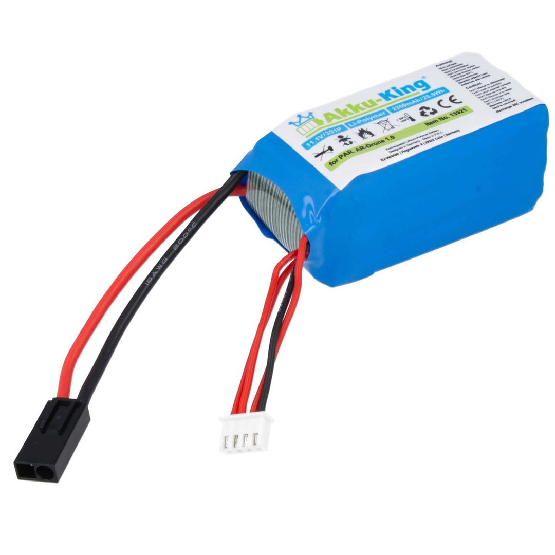 Akku-King Akku kompatibel mit Parrot AR.Drone 1.0, AR Drone Quadrocopter - Li-Polymer 2300mAh 2300mA