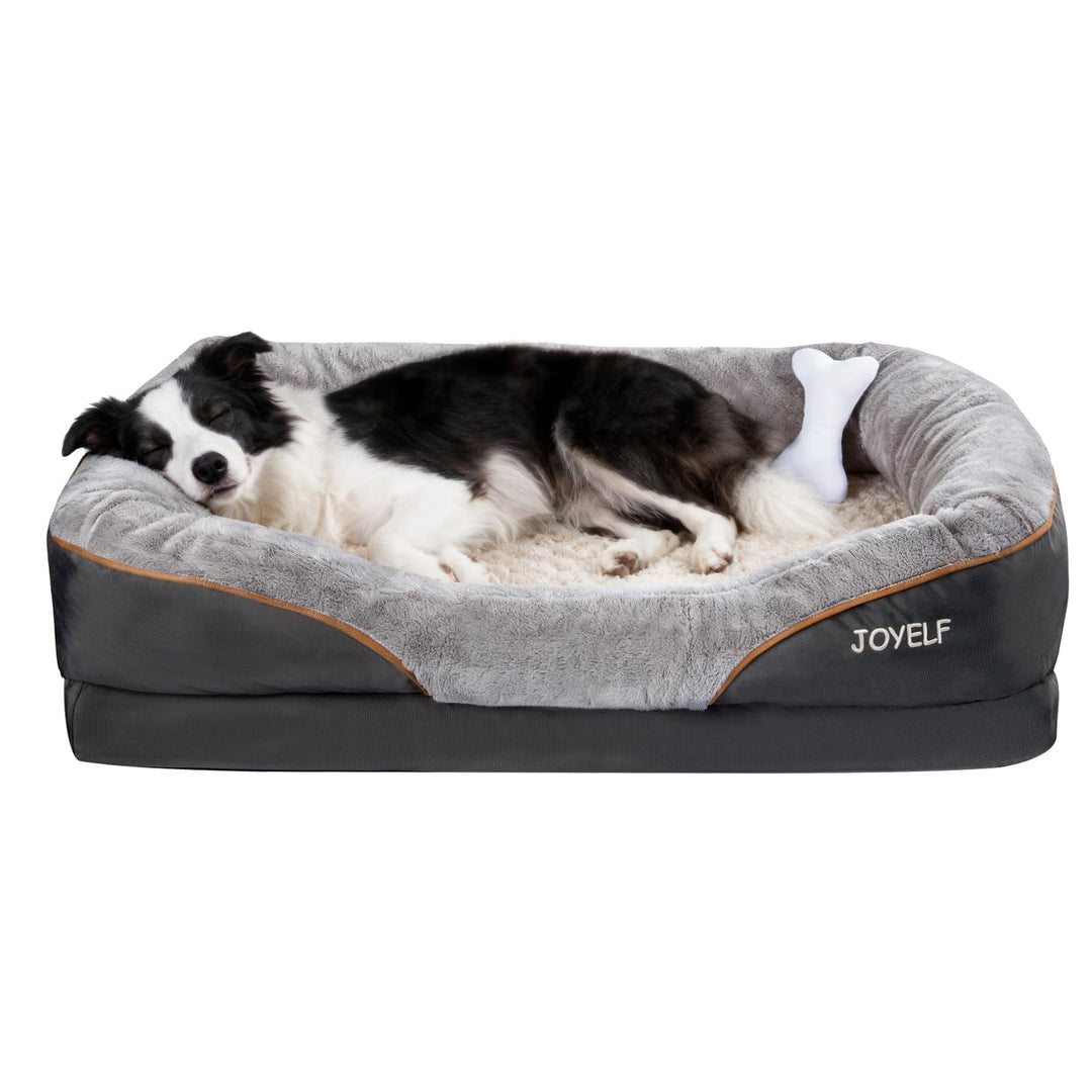 JOYELF Grosses Hundebett Memory Foam orthopädisches Hundebett & Hundesofa mit abnehmbarem waschbarem