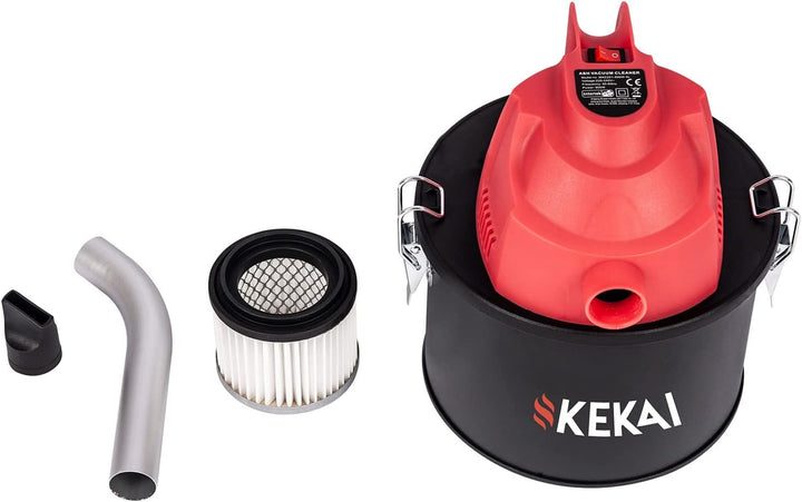Kekai Adriano Aschesauger, kompakt, 4 Liter, 600 W, waschbarer HEPA-Filter und gebogenes Aluminiumro