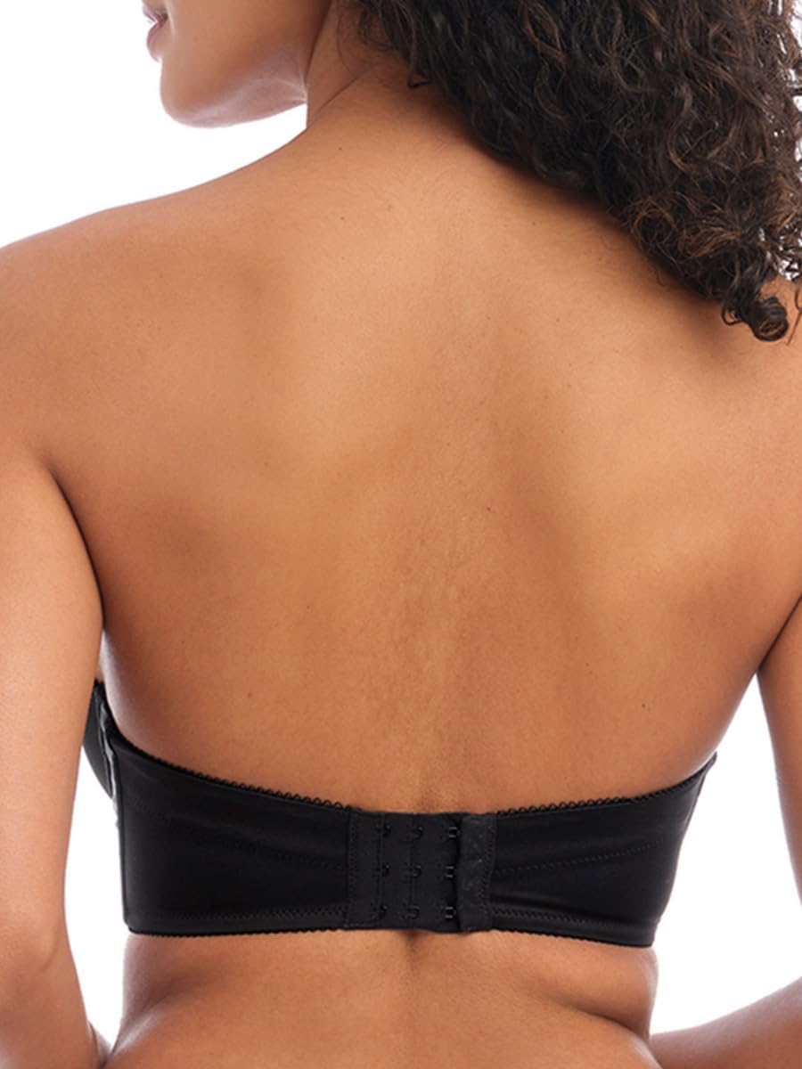 Freya Damen Deco UW geformter trägerloser BH, Schwarz, 70G