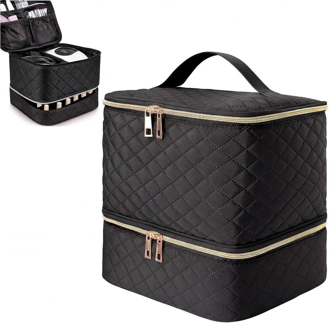 Nagellack Aufbewahrung Nagelkoffer Doppelschicht Tragbarer Nail Polish Organizer Nagellack Tasche fü