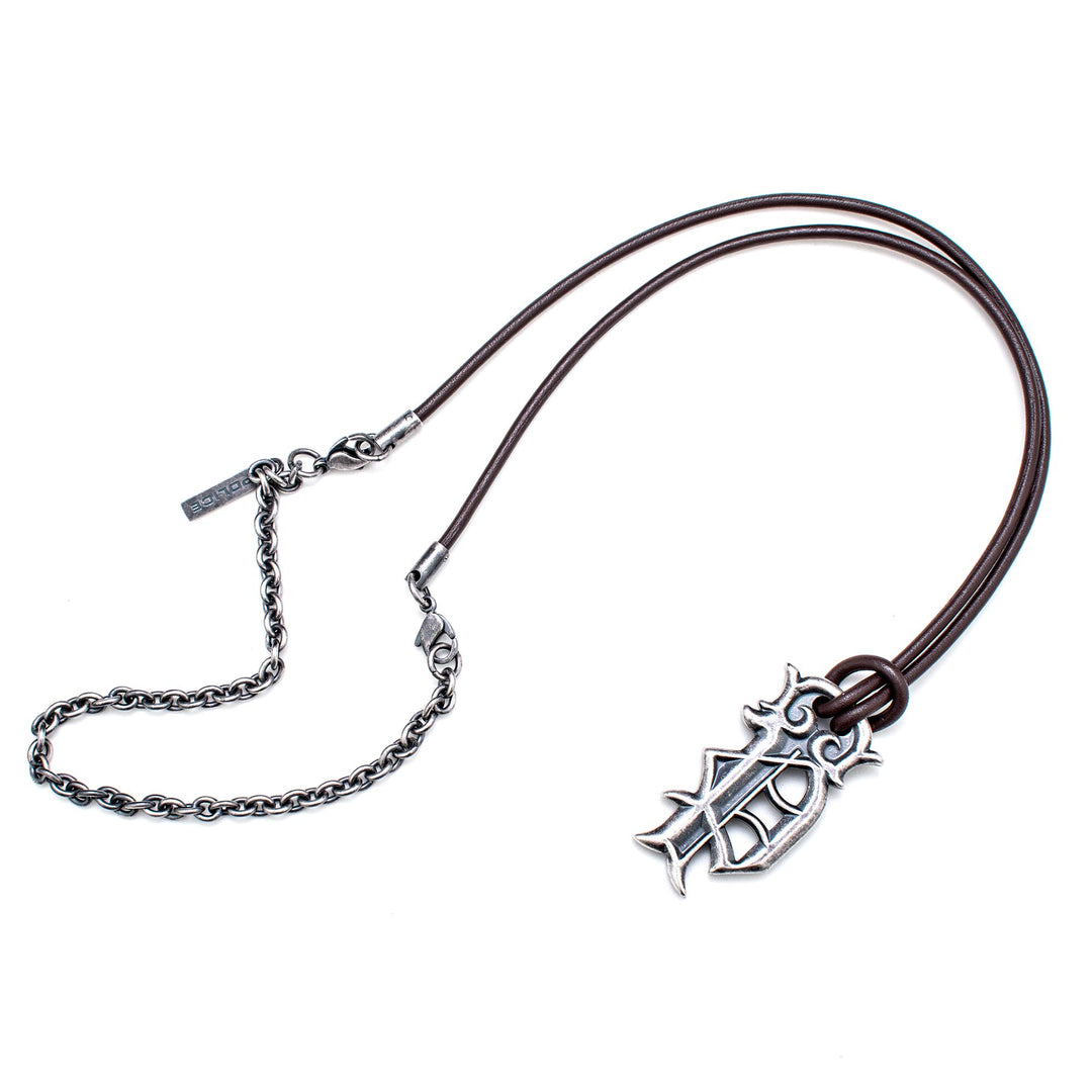 Police Kette antik EdelstahlLeder 45cm PJ21917PLE/02