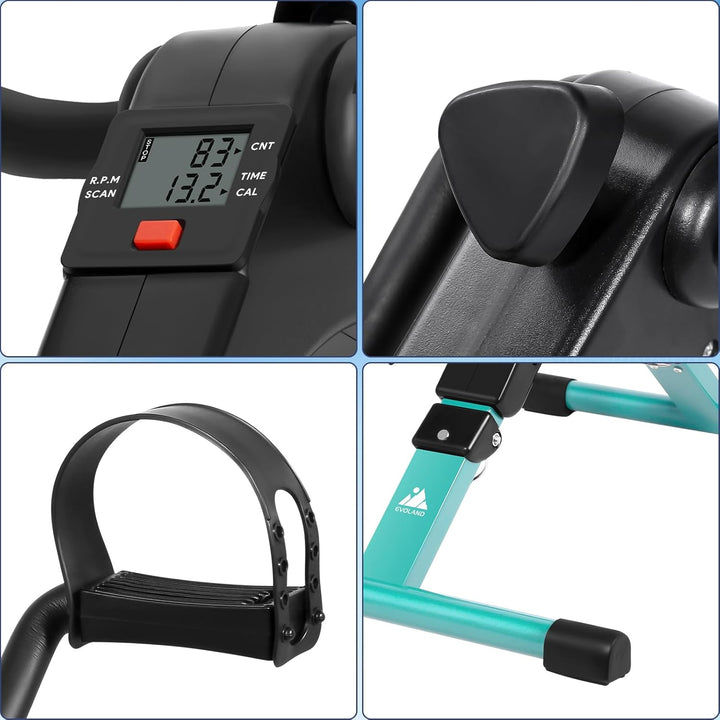 EVOLAND Mini Fitnessbike für zuhause, Arm und Beintrainer Fitnesstrainer, Sportgerät Heimtrainer, Ho
