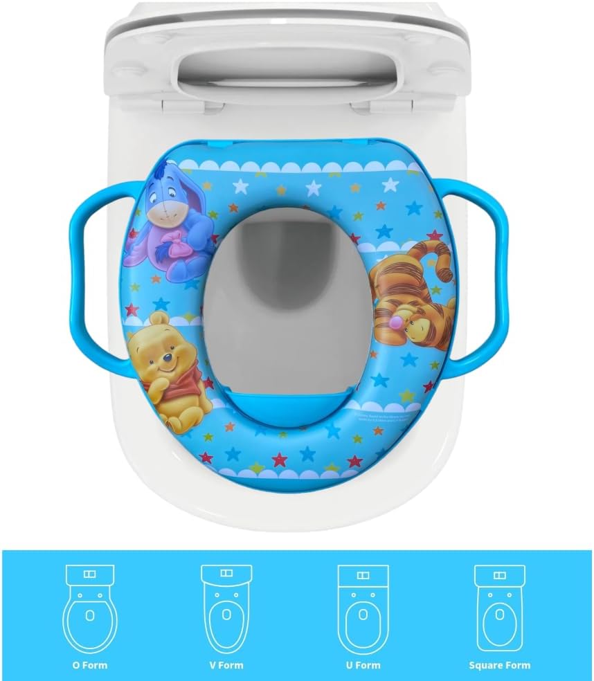 Winnie the Pooh Disney Toilettensitz für Kinder, universal, mit hellblauen Griffen Winnie Puuh, Hell
