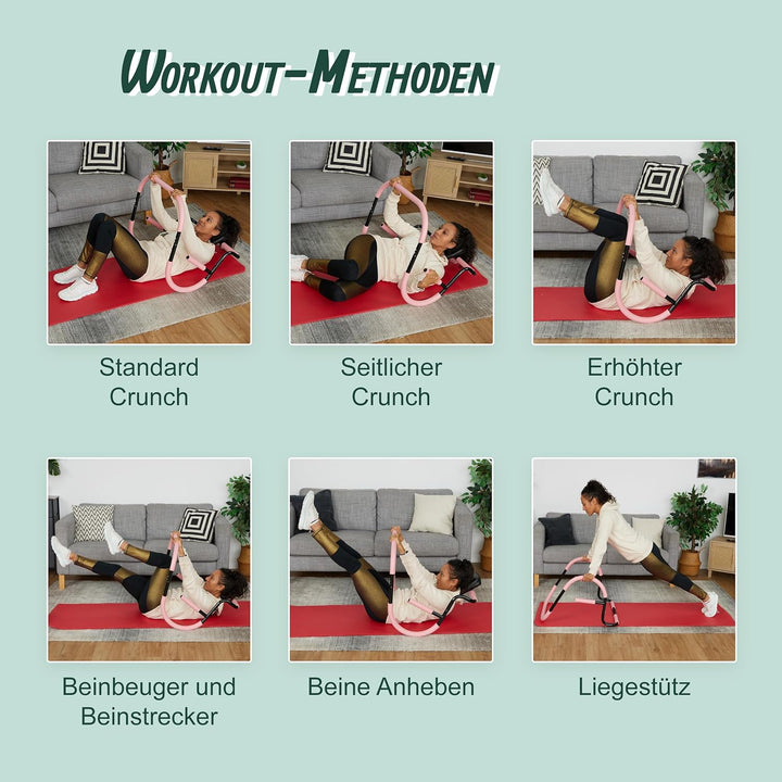 Relaxdays Bauchtrainer, Bauchmuskeltrainer, HxBxT: 68,5 x 69 x 65 cm, effektives Training zuhause, f