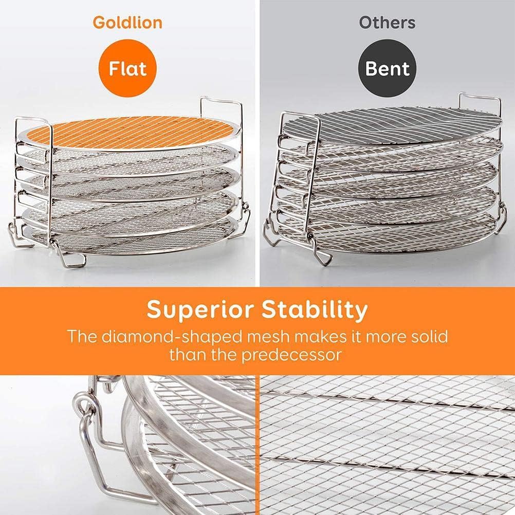 Lseqow Dehydrator Rack Dehydrator Stand,304 Stainless Steel Dehydrating Rack,Grill Stand Air Fryer K