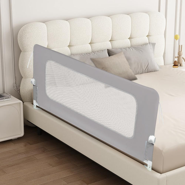 OHMG Bettgeländer,Sicherheitsgitter für Kinder,Sicherheitsgitter für Bett,höhenverstellbar,tragbar,B