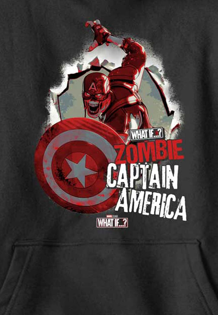 Marvel Jungen What If…? - Zombie Cap Poster Hoodie Hoodie (1er Pack) M Schwarz, M Schwarz