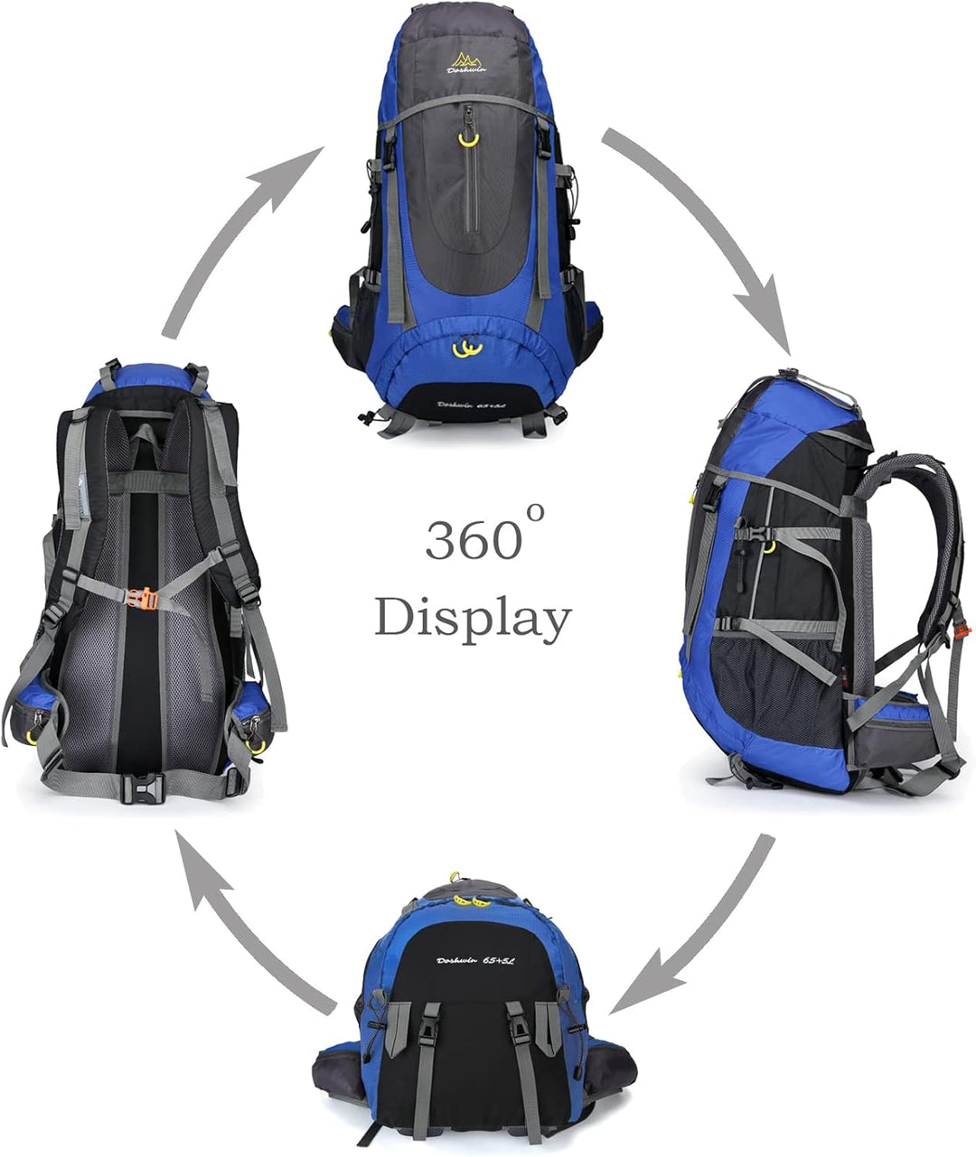 Doshwin 70L Trekkingrucksack Campingrucksack Reiserucksack Wanderrucksack Grosser Rucksack für Damen