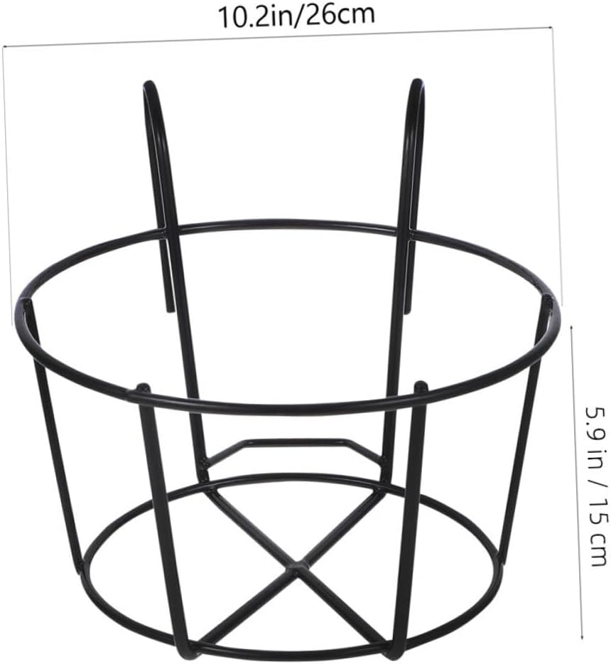 Yardwe Metall Blumentopfhalter 2 Stück mit Schwarzem Eisenrahmen Hängende Pflanzenhalterung für Gelä